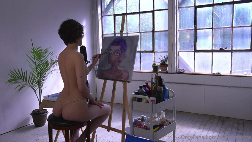 Quiet Creative ASMR - Painting A Woman While Nude