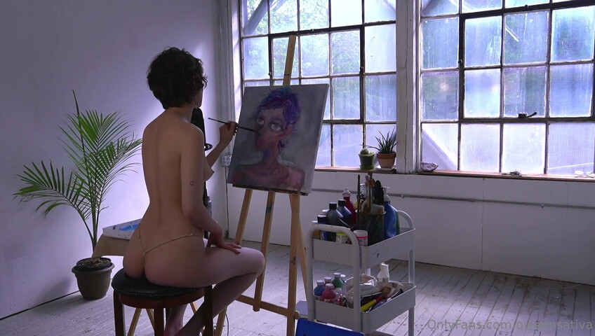 Quiet Creative ASMR - Painting A Woman While Nude