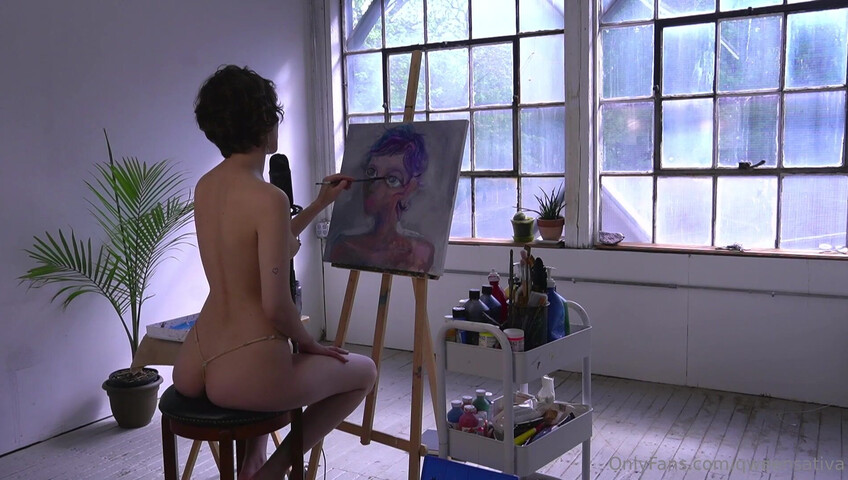 Quiet Creative ASMR - Painting A Woman While Nude