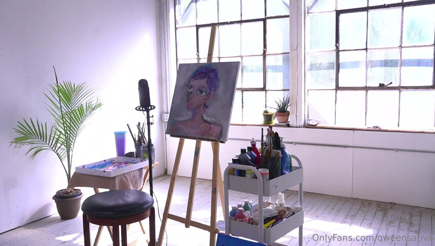 Quiet Creative ASMR - Painting A Woman While Nude