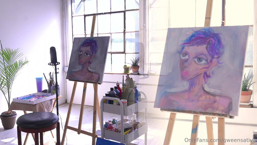 Quiet Creative ASMR - Painting A Woman While Nude