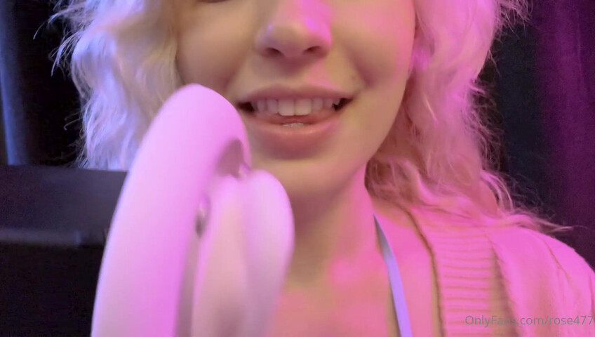 Rose ASMR - Dildo sucking and titfucking