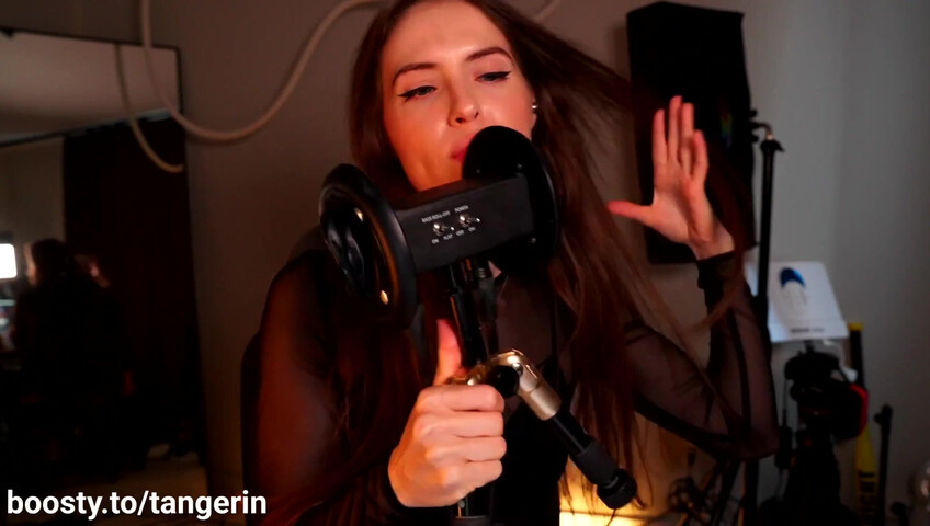 Tangerin ASMR - 7 Sep 2025 - Ear Licking Aggressive No Hands Close & Slow Ear Lipping