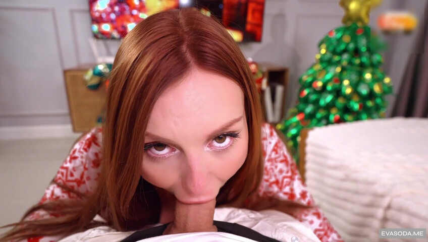 Eva Soda - Merry Christmas – Stepbrother Drills Stepsister Doggystyle Under The Christmas Tree. Best Gift Ever