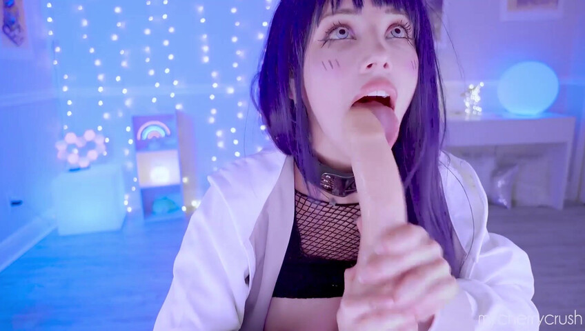 My Cherry Crush - Hinata Cosplay Takes a HUGE Dildo