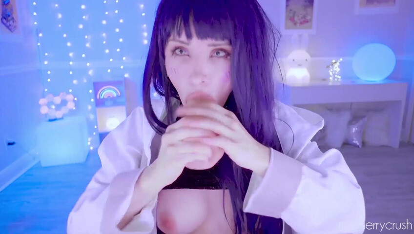 My Cherry Crush - Hinata Cosplay Takes a HUGE Dildo