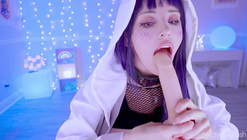 My Cherry Crush - Hinata Cosplay Takes a HUGE Dildo