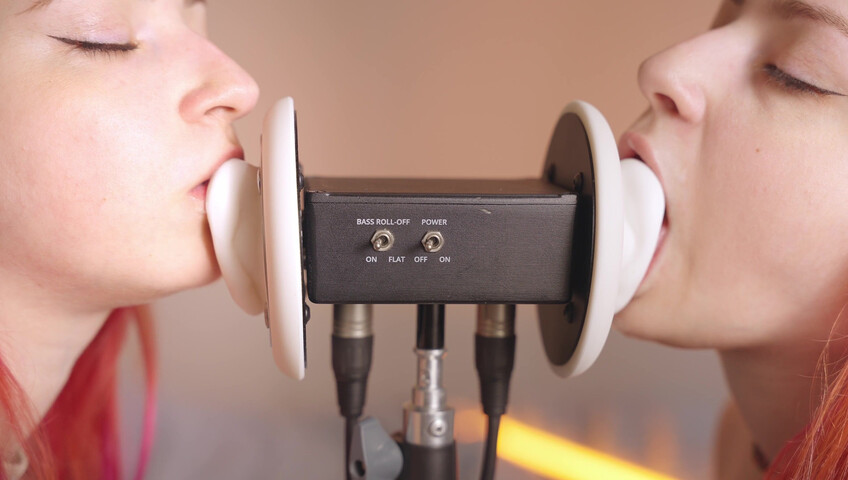 The Sounds of Girls - 28 December 2025 - ASMR Ultra Wet Sаliva Twins Ear Licking