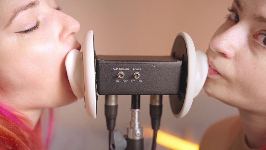 The Sounds of Girls - 28 December 2025 - ASMR Ultra Wet Sаliva Twins Ear Licking