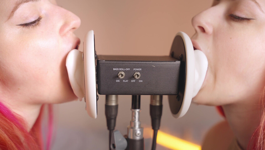 The Sounds of Girls - 28 December 2025 - ASMR Ultra Wet Sаliva Twins Ear Licking