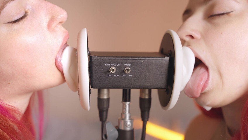 The Sounds of Girls - 28 December 2025 - ASMR Ultra Wet Sаliva Twins Ear Licking