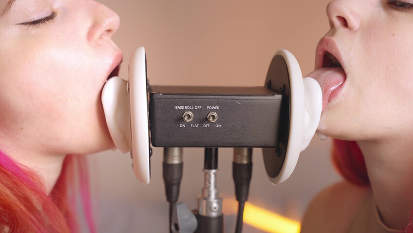 The Sounds of Girls - 28 December 2025 - ASMR Ultra Wet Sаliva Twins Ear Licking