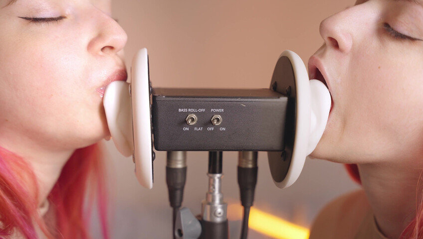 The Sounds of Girls - 28 December 2025 - ASMR Ultra Wet Sаliva Twins Ear Licking