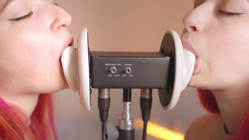 The Sounds of Girls - 28 December 2025 - ASMR Ultra Wet Sаliva Twins Ear Licking