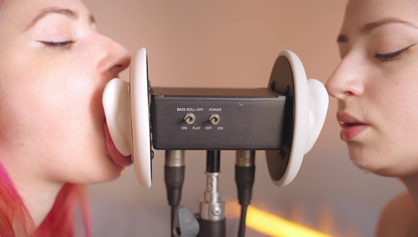 The Sounds of Girls - 28 December 2025 - ASMR Ultra Wet Sаliva Twins Ear Licking