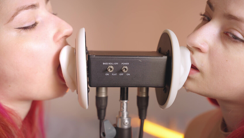 The Sounds of Girls - 28 December 2025 - ASMR Ultra Wet Sаliva Twins Ear Licking