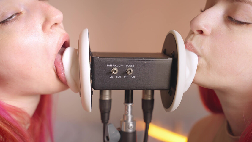 The Sounds of Girls - 28 December 2025 - ASMR Ultra Wet Sаliva Twins Ear Licking