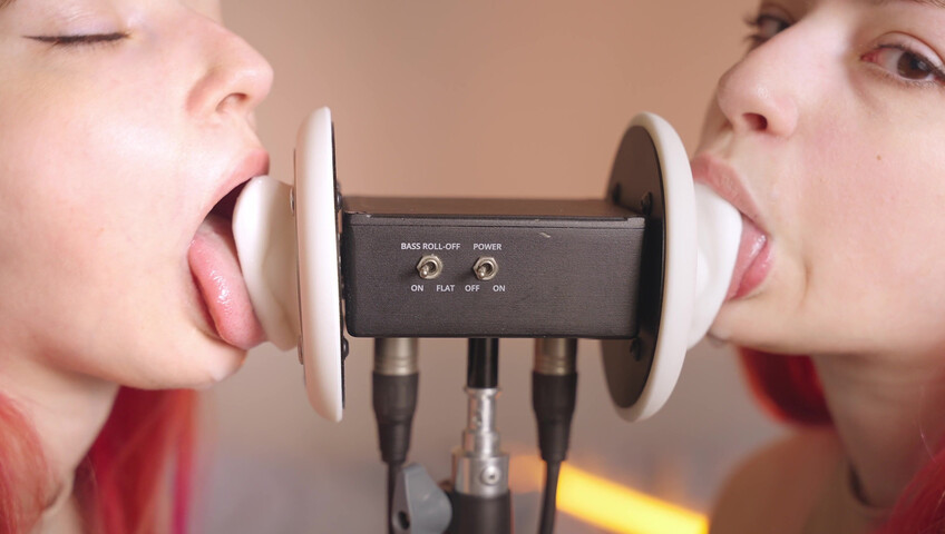 The Sounds of Girls - 28 December 2025 - ASMR Ultra Wet Sаliva Twins Ear Licking