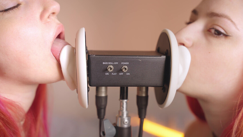 The Sounds of Girls - 28 December 2025 - ASMR Ultra Wet Sаliva Twins Ear Licking