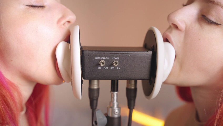 The Sounds of Girls - 28 December 2025 - ASMR Ultra Wet Sаliva Twins Ear Licking