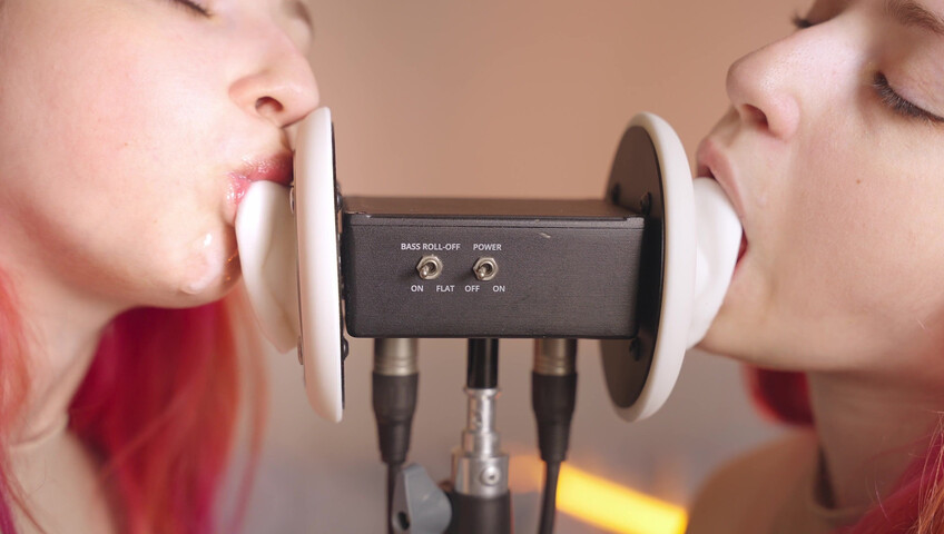 The Sounds of Girls - 28 December 2025 - ASMR Ultra Wet Sаliva Twins Ear Licking