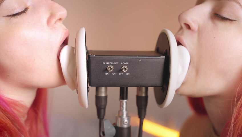 The Sounds of Girls - 28 December 2025 - ASMR Ultra Wet Sаliva Twins Ear Licking