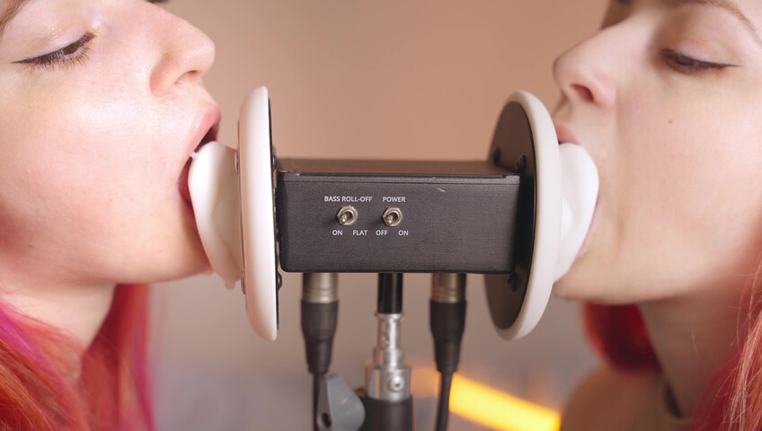 The Sounds of Girls - 28 December 2025 - ASMR Ultra Wet Sаliva Twins Ear Licking