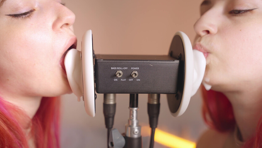 The Sounds of Girls - 28 December 2025 - ASMR Ultra Wet Sаliva Twins Ear Licking