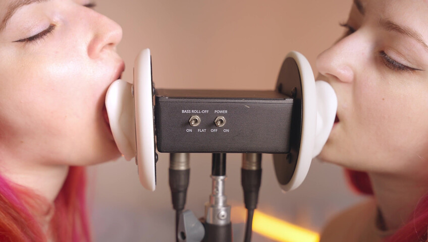 The Sounds of Girls - 28 December 2025 - ASMR Ultra Wet Sаliva Twins Ear Licking