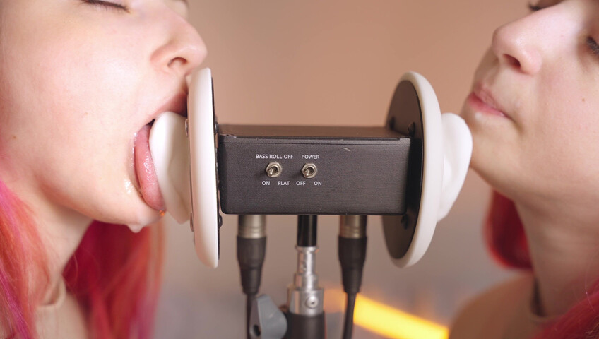 The Sounds of Girls - 28 December 2025 - ASMR Ultra Wet Sаliva Twins Ear Licking