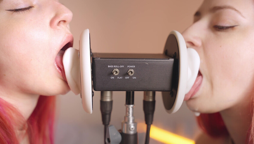 The Sounds of Girls - 28 December 2025 - ASMR Ultra Wet Sаliva Twins Ear Licking