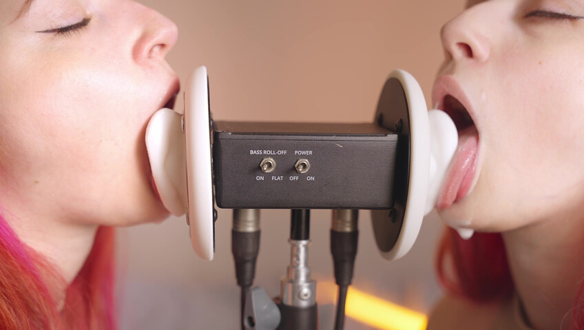 The Sounds of Girls - 28 December 2025 - ASMR Ultra Wet Sаliva Twins Ear Licking