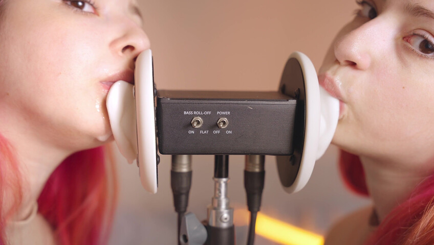 The Sounds of Girls - 28 December 2025 - ASMR Ultra Wet Sаliva Twins Ear Licking