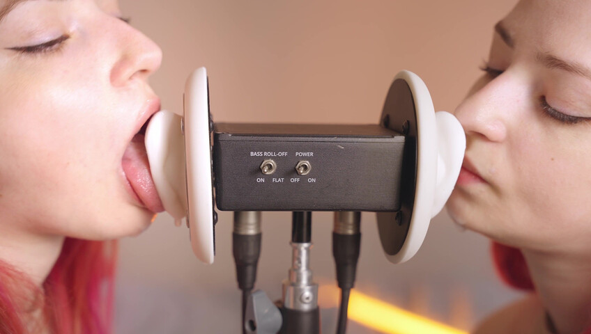 The Sounds of Girls - 28 December 2025 - ASMR Ultra Wet Sаliva Twins Ear Licking