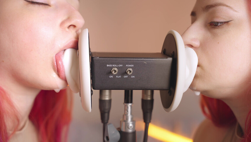The Sounds of Girls - 28 December 2025 - ASMR Ultra Wet Sаliva Twins Ear Licking