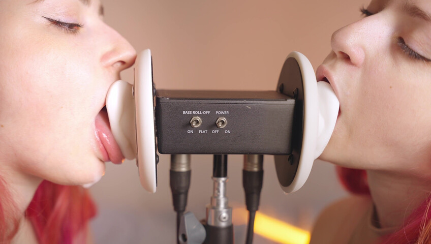 The Sounds of Girls - 28 December 2025 - ASMR Ultra Wet Sаliva Twins Ear Licking