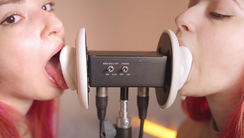 The Sounds of Girls - 28 December 2025 - ASMR Ultra Wet Sаliva Twins Ear Licking