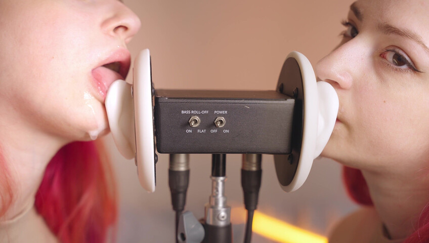 The Sounds of Girls - 28 December 2025 - ASMR Ultra Wet Sаliva Twins Ear Licking
