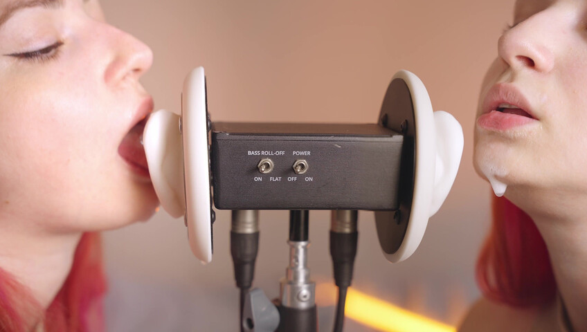 The Sounds of Girls - 28 December 2025 - ASMR Ultra Wet Sаliva Twins Ear Licking