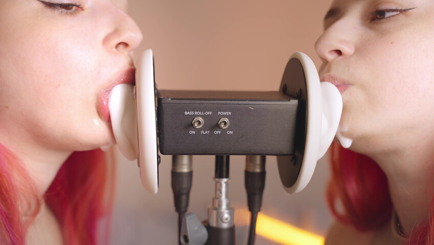 The Sounds of Girls - 28 December 2025 - ASMR Ultra Wet Sаliva Twins Ear Licking