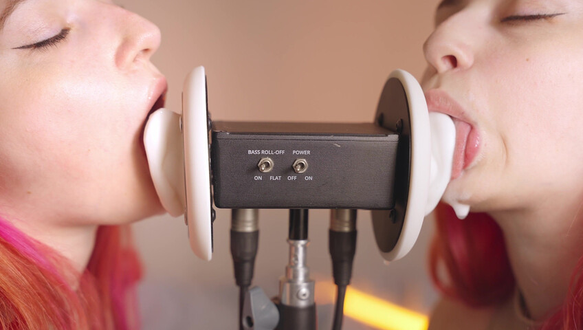 The Sounds of Girls - 28 December 2025 - ASMR Ultra Wet Sаliva Twins Ear Licking