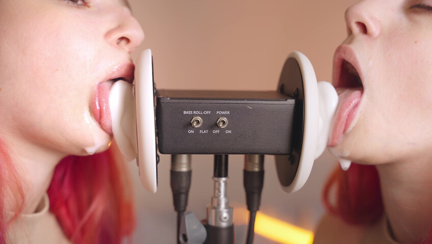 The Sounds of Girls - 28 December 2025 - ASMR Ultra Wet Sаliva Twins Ear Licking