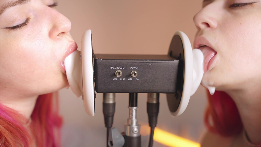 The Sounds of Girls - 28 December 2025 - ASMR Ultra Wet Sаliva Twins Ear Licking