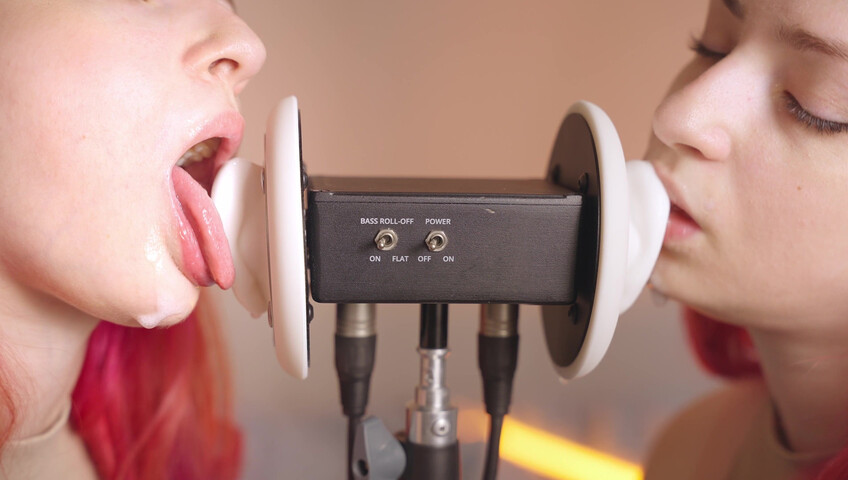 The Sounds of Girls - 28 December 2025 - ASMR Ultra Wet Sаliva Twins Ear Licking