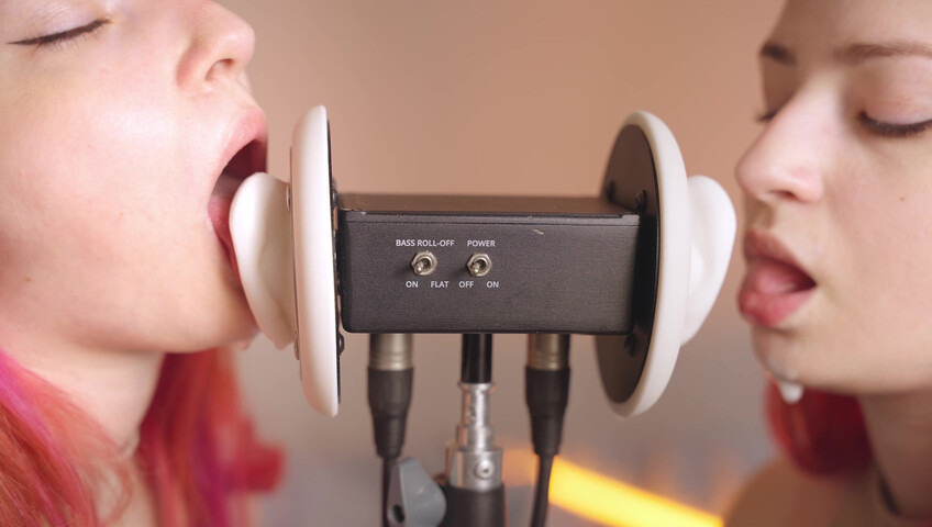 The Sounds of Girls - 28 December 2025 - ASMR Ultra Wet Sаliva Twins Ear Licking