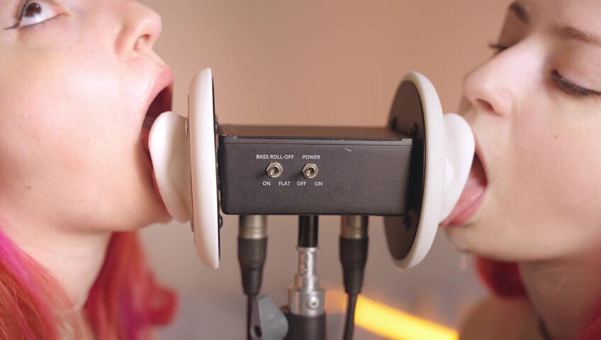 The Sounds of Girls - 28 December 2025 - ASMR Ultra Wet Sаliva Twins Ear Licking