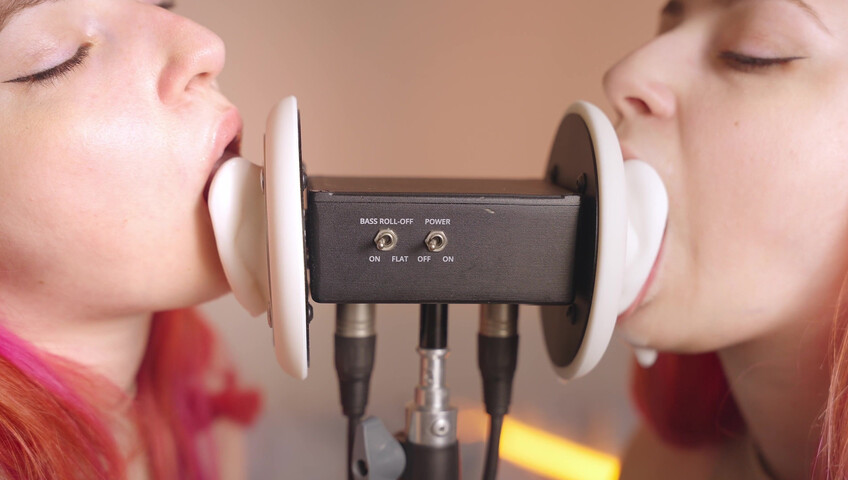 The Sounds of Girls - 28 December 2025 - ASMR Ultra Wet Sаliva Twins Ear Licking