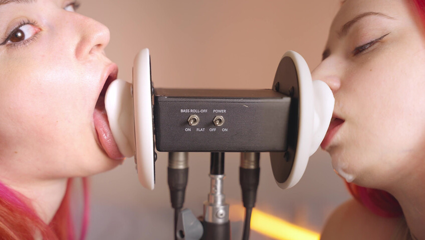 The Sounds of Girls - 28 December 2025 - ASMR Ultra Wet Sаliva Twins Ear Licking