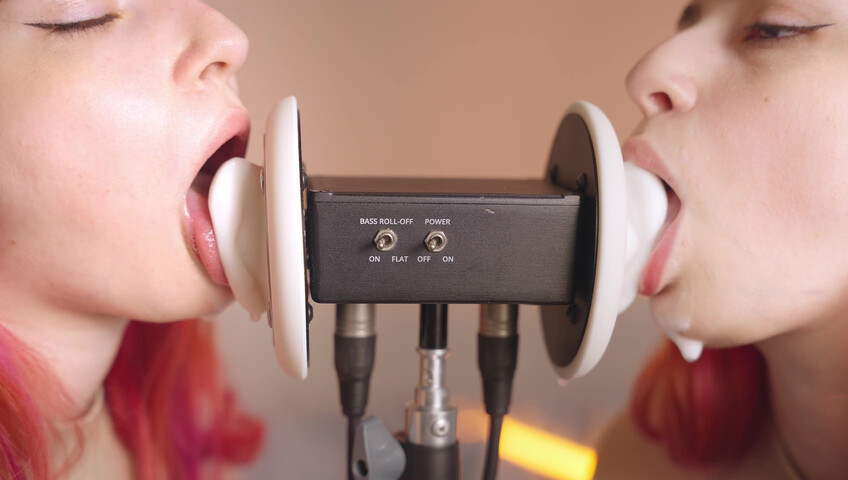 The Sounds of Girls - 28 December 2025 - ASMR Ultra Wet Sаliva Twins Ear Licking