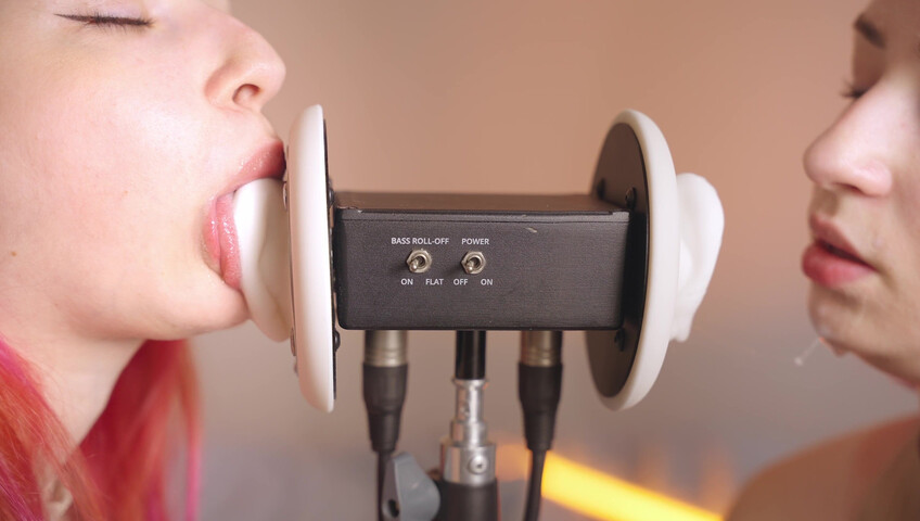 The Sounds of Girls - 28 December 2025 - ASMR Ultra Wet Sаliva Twins Ear Licking